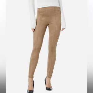 NWOT SPANX Faux Suede High Rise Leggings Camel S/P